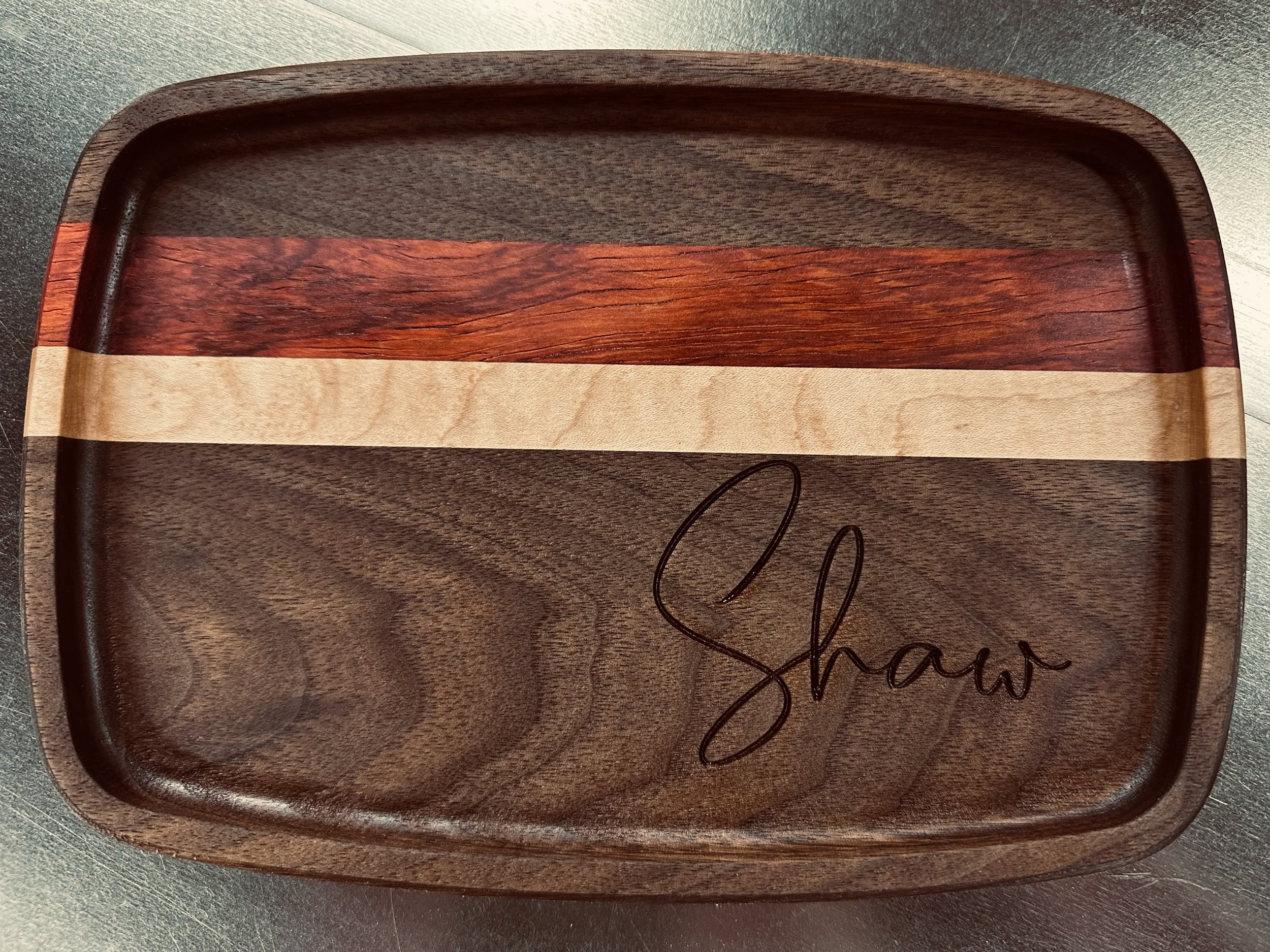Luxe Valet - Personalized Premium Walnut Organizer for Watches, Wallets & Jewelry