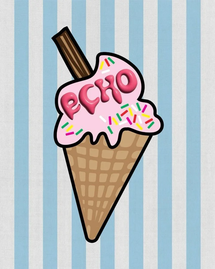 ✴︎⋆ Boom Brief ⋆✴︎ 

My interpretation of the September @creativeboom Boom Brief: Echo Festival.

I chose to keep to a short timescale, realised I love ice cream (not so much to eat but the neapolitan colour palette, sprinkles, the soft, melty, whipp