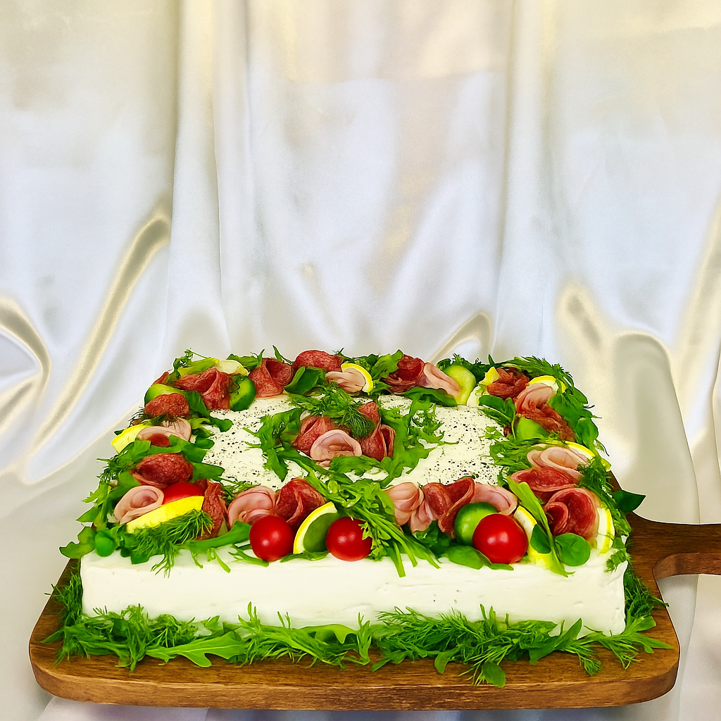 Meetvursti-kinkkuvoileipäkakku Helsingissä | Cakemaster