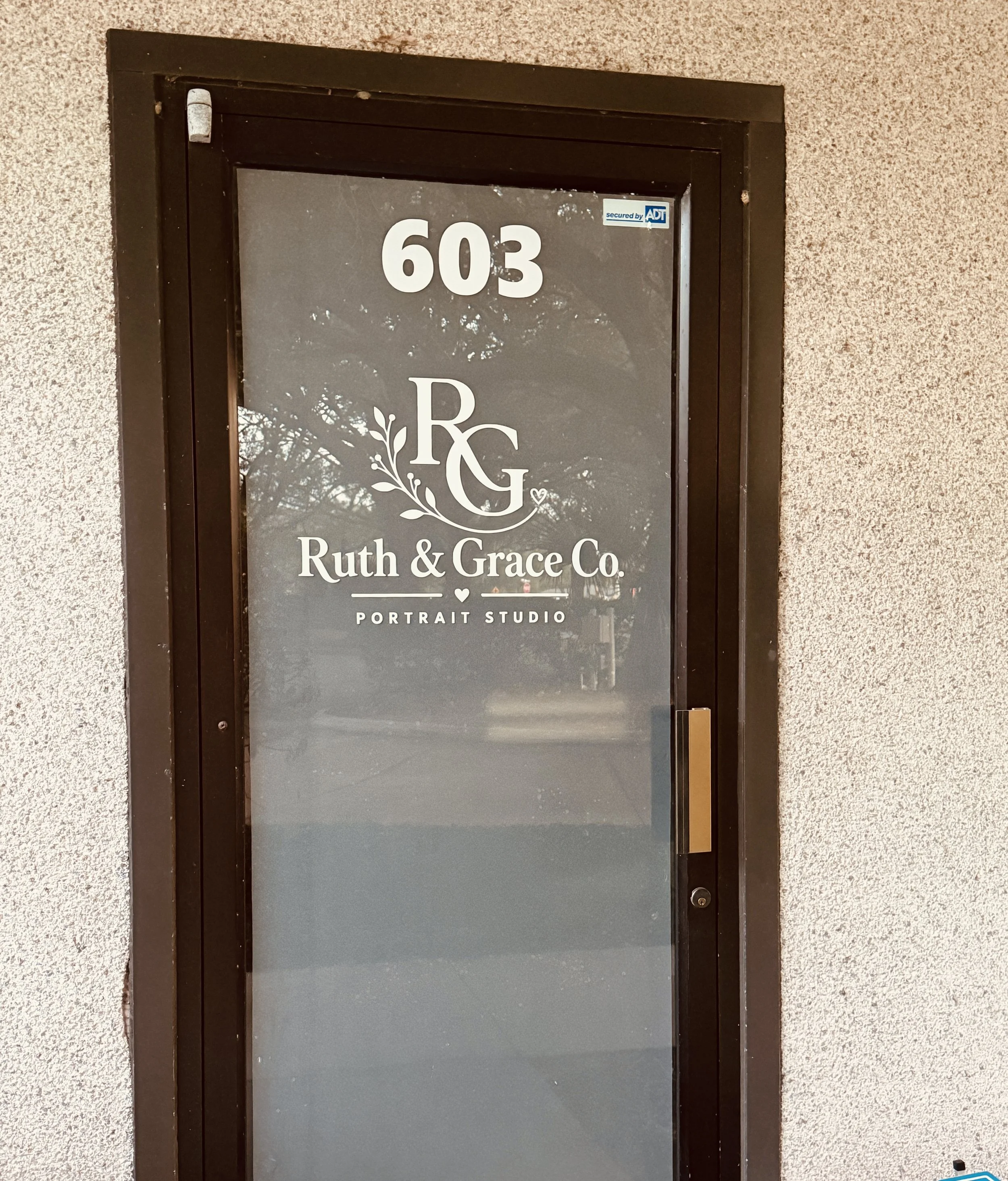 Front entrance of Ruth & Grace Co. Portrait Studio in St. Augustine, Florida