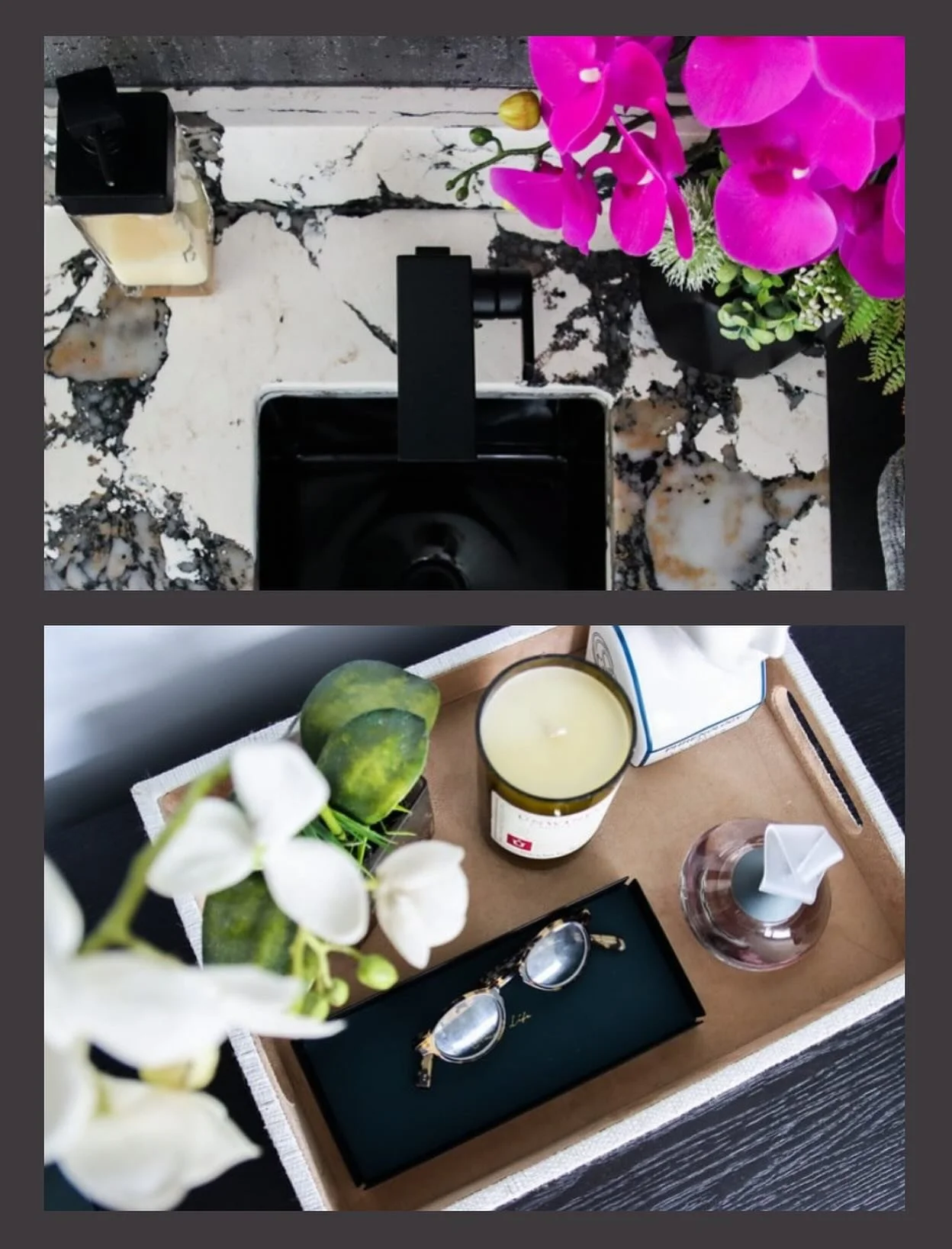 Elevating every detail from bold Patagonia Quartzite stone and matte black fixtures to curated tray moments. 

The final styling touch brings everything together, creating a space that feels personal and purposeful. 

#DesignDetails #StyledSpaces #Te