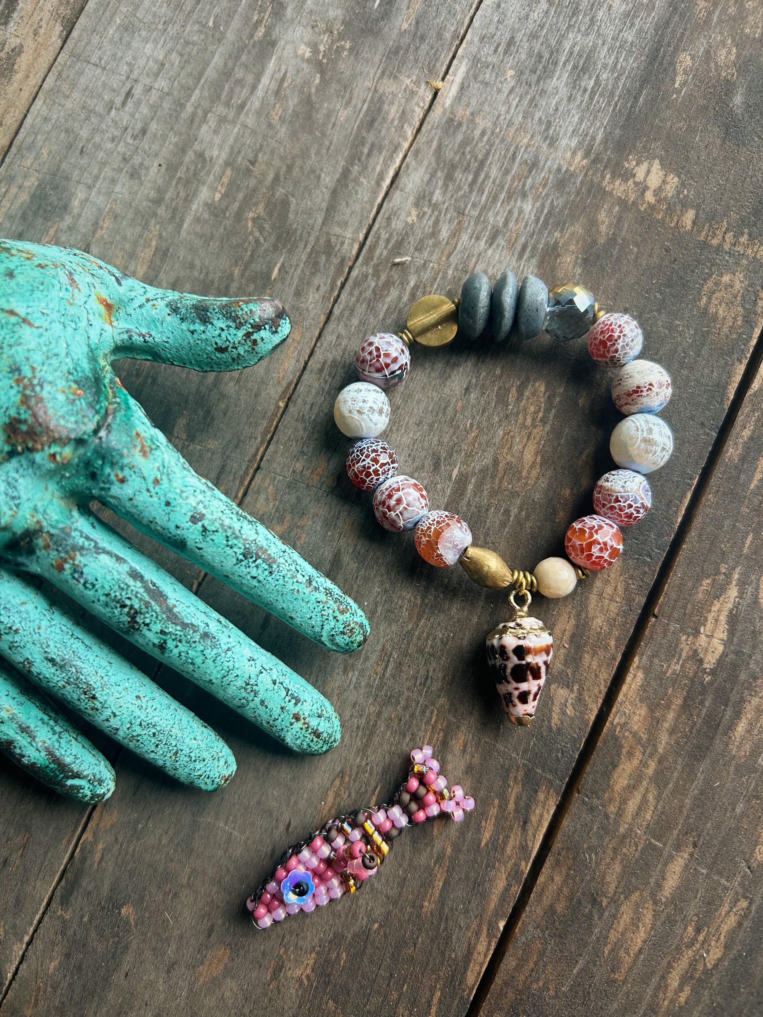 'The Calypso' Cracked Agate Bracelet