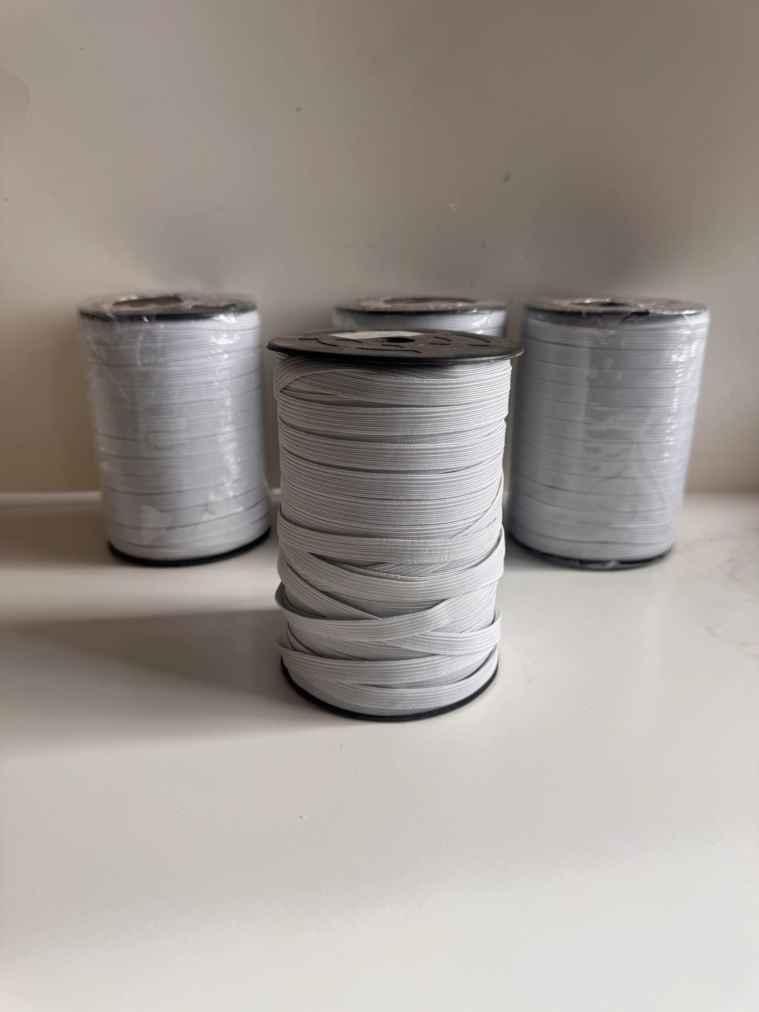 Elastic Spool: 3/8" white
