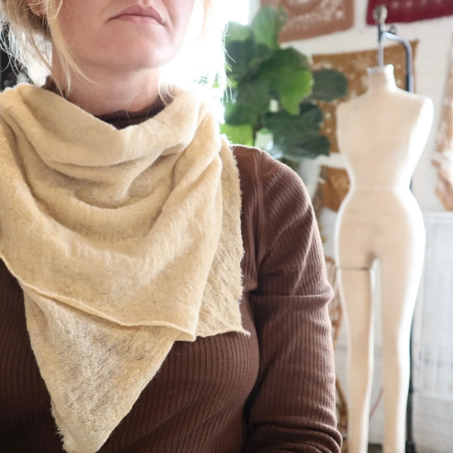 Wool scarves are back! Mini and full size now available in four new core colors! 🖤🤍🤎 #woolscarfseason #cozy #onyx #bandanastyle