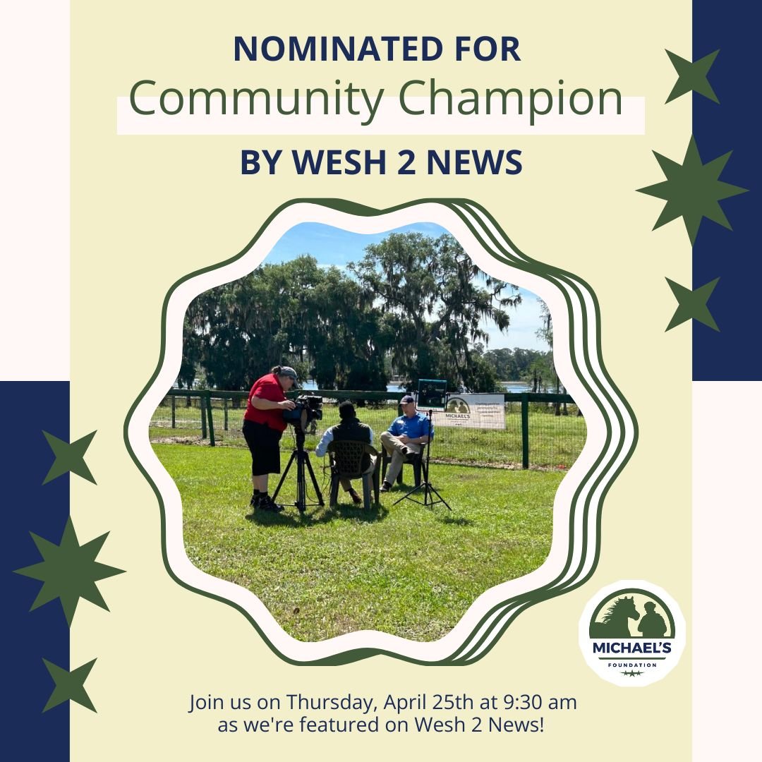 We'll be on WESH 2 News @wesh2  this Thursday, April 25th, at 9:30 AM, thanks to @Dino K. Also, we're honored to be nominated for Community Champion &mdash; show your support by tuning in!

Learn more about Michael&rsquo;s Foundation at www.michaels-