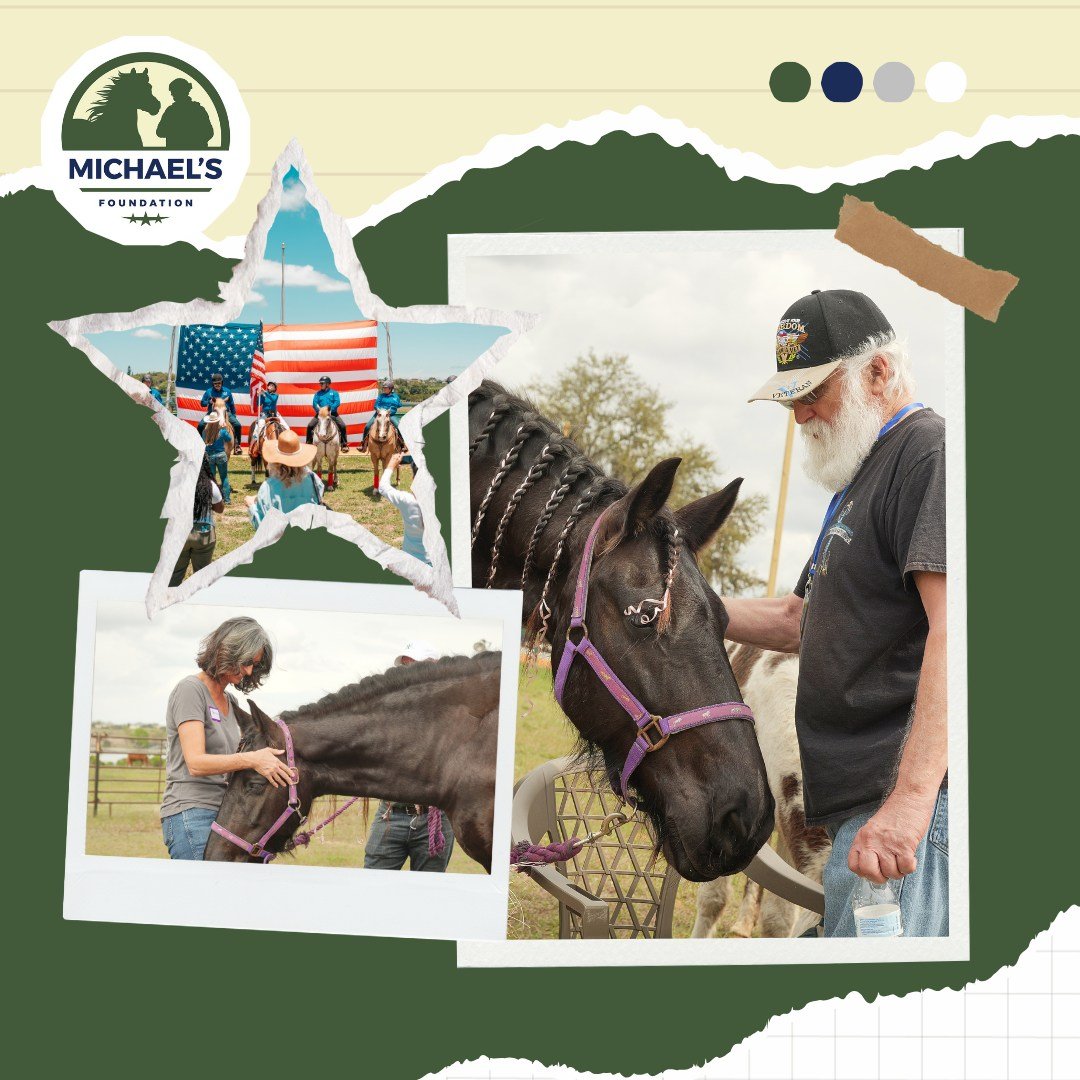 Time spent with horses during our Equine Program isn't merely therapeutic for our Veterans, they've described their time as &quot;life-changing&quot;.

🔗 Learn more about Michael&rsquo;s Foundation. Link in bio. 

-

#clermont #clermontflorida  #lak