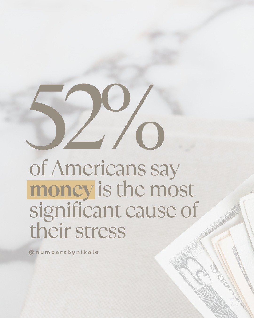 According to a 2023 study by Bankrate, more than HALF of Americans name money as the number one stressor in their lives. 💸

A big part of my mission is helping people feel LESS stressed about their business finances, and here are my best tips that a