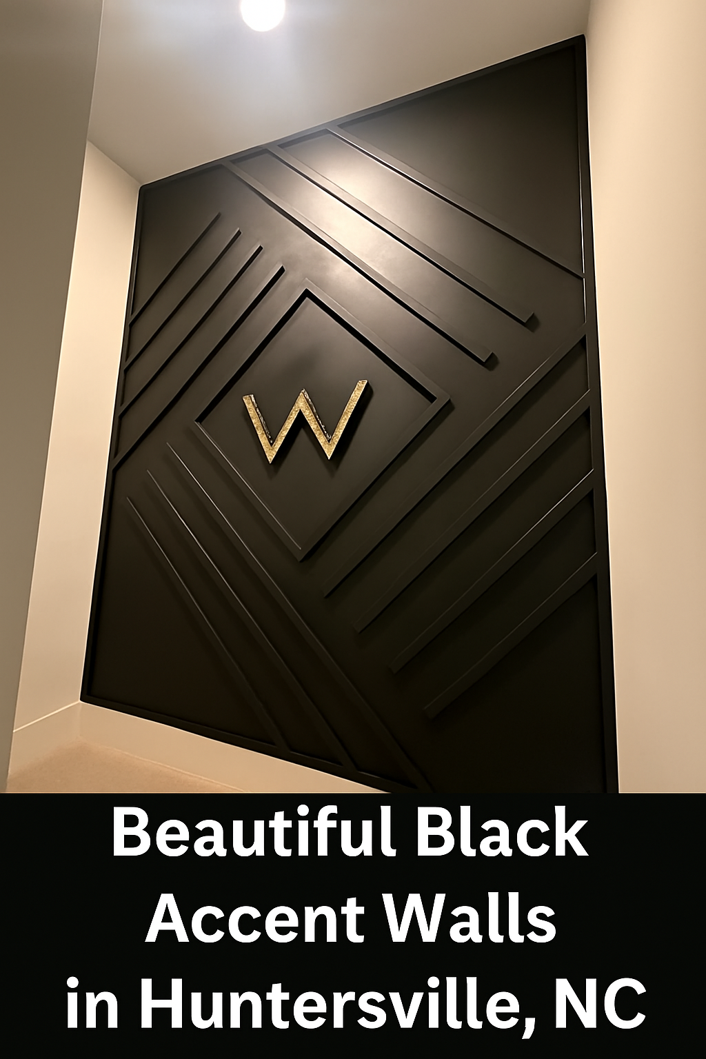 Modern Black Accent Walls in Huntersville, NC