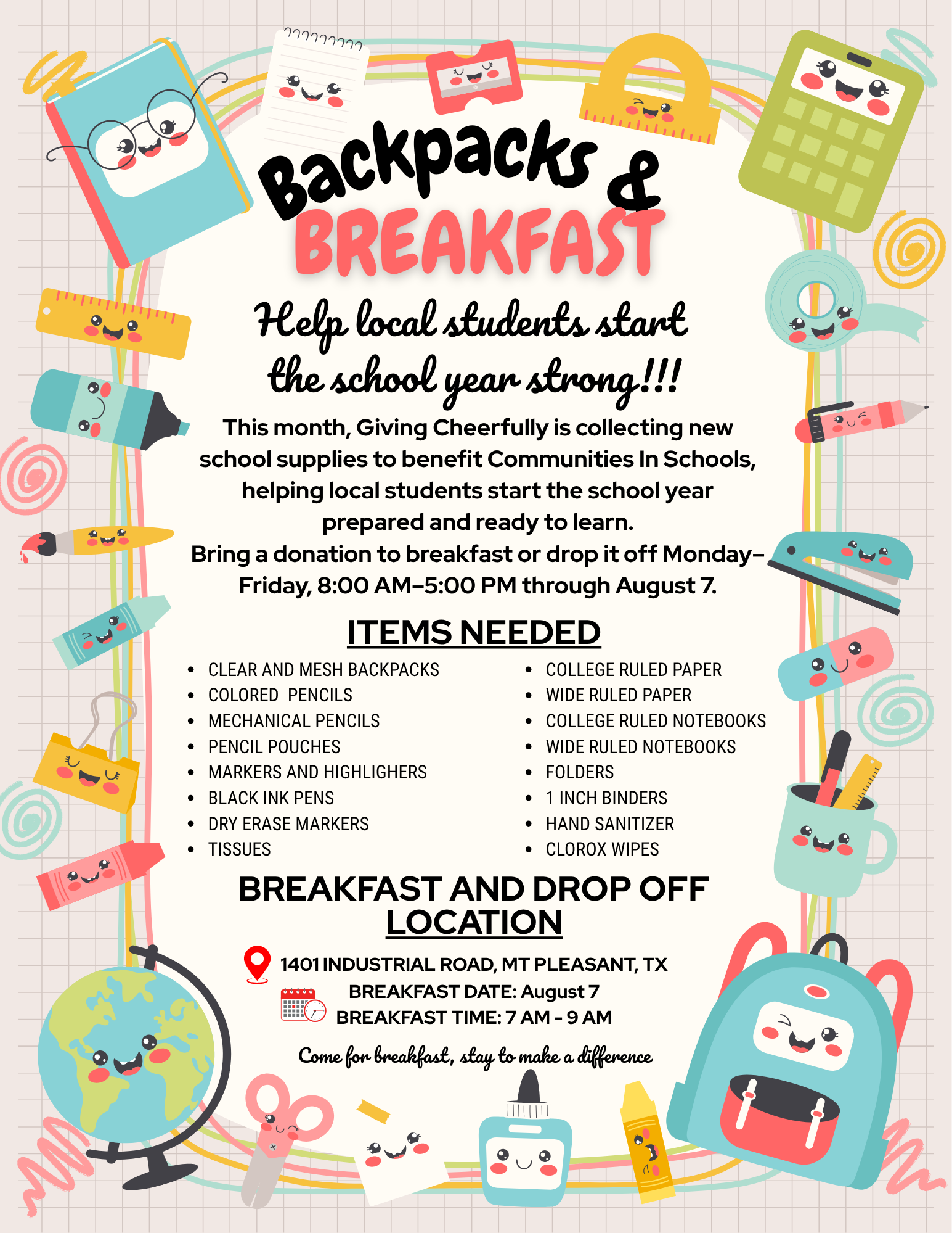 Backpacks &amp; Breakfast