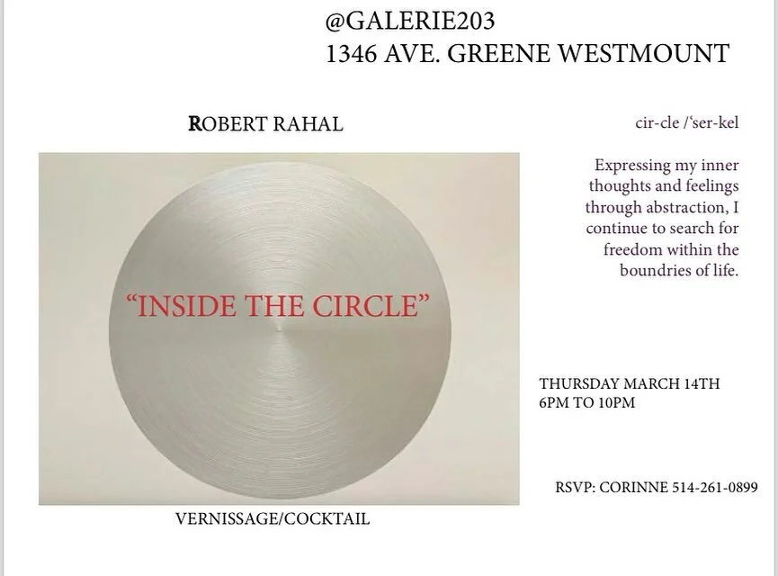 Robert Rahal&rsquo;s VIP vernissage &ldquo;INSIDE THE CIRCLE&rdquo;.

Looking through a circle, whether literal or metaphorical, can be an exercise in focus, perspective, and mindfulness. Rahal&rsquo;s circles allow viewers to connect with one&rsquo;