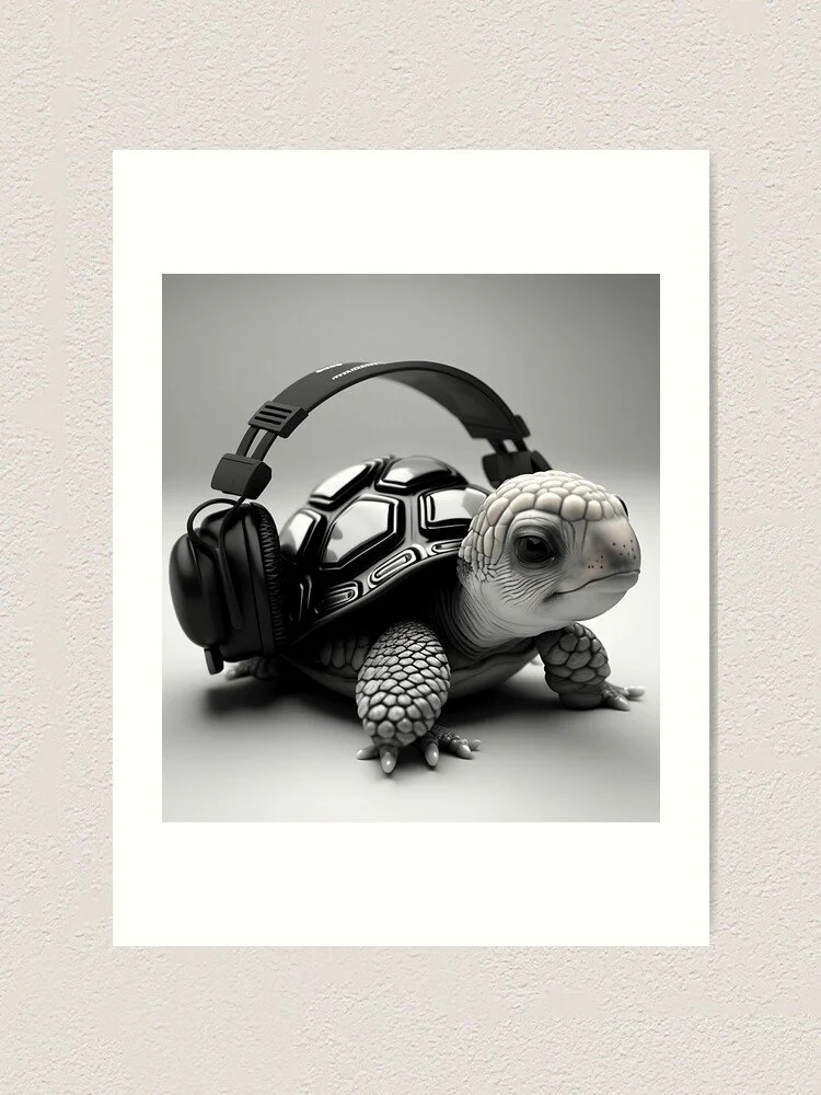 image of baby turtle and headphones by rays84 on redbubble