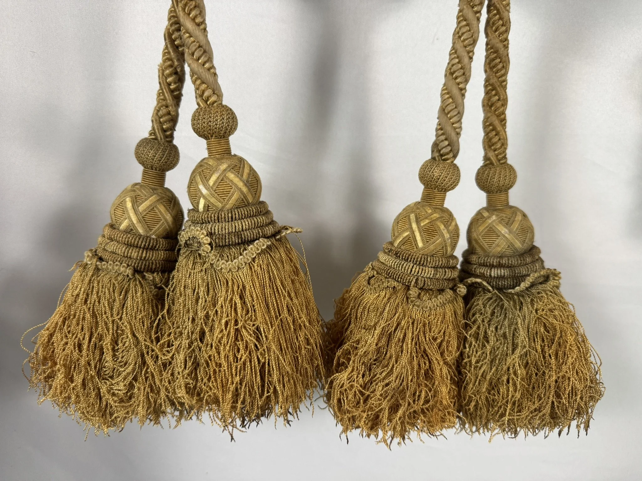 Antique French Gold Silk Double-Tassel Tiebacks | Jacob Trudaine