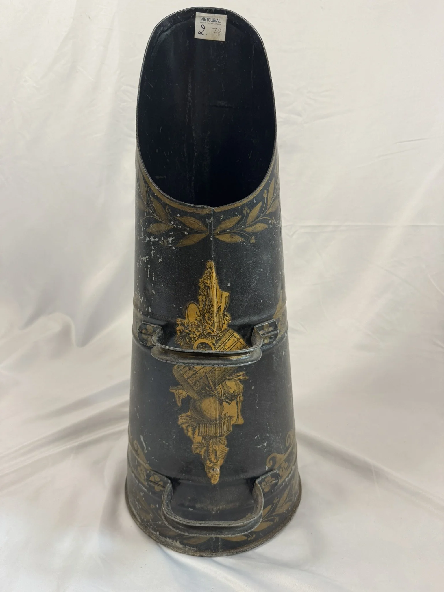 English Tole Coal Helmet Scuttle, Beldray | Jacob Trudaine (Copy)