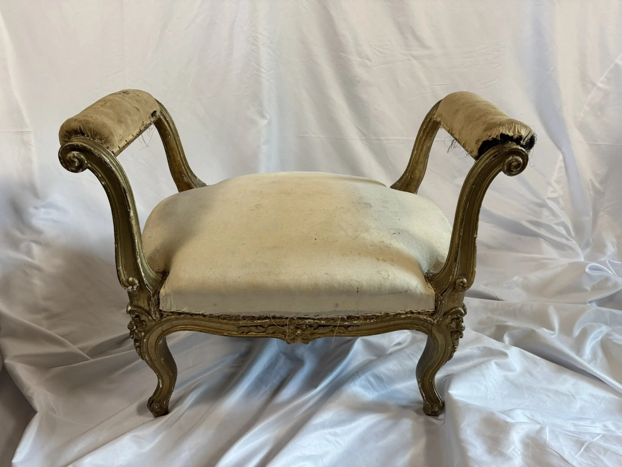 Louis XV Style Giltwood Bench, Ready to Upholster | Jacob Trudaine