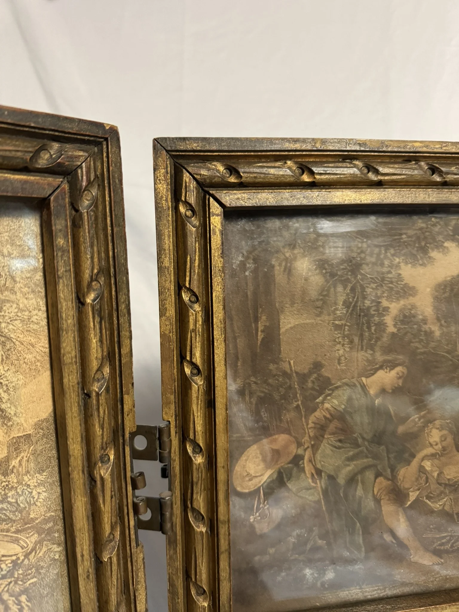 French Giltwood Screen with Boucher/Daullé Engravings | Jacob Trudaine