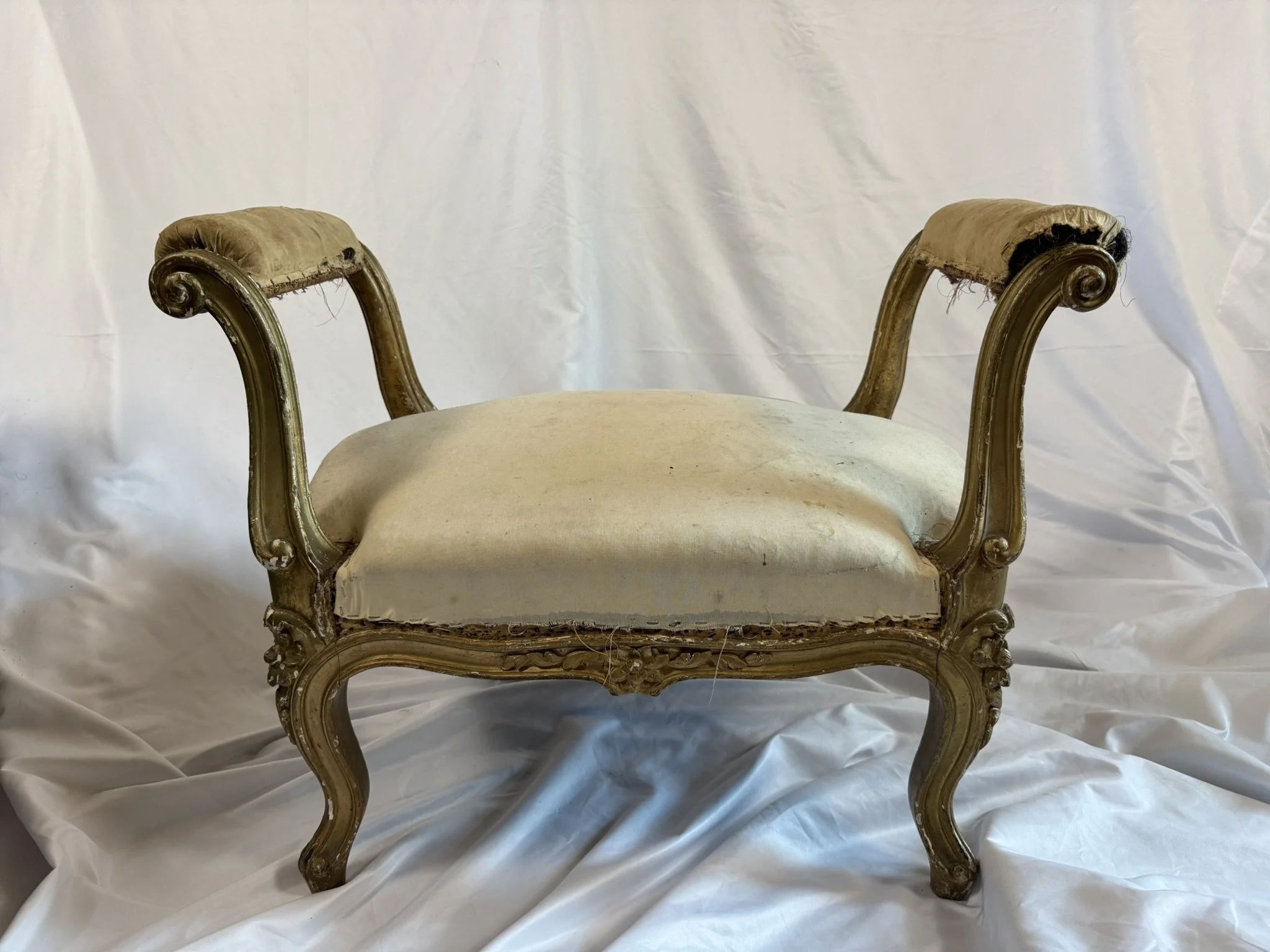 Louis XV Style Giltwood Bench, Ready to Upholster | Jacob Trudaine