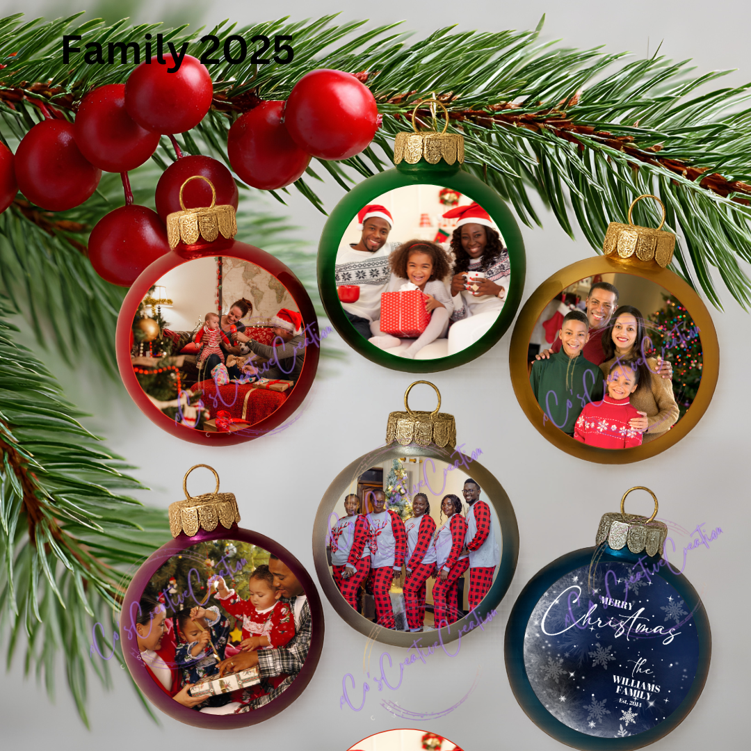 Creative Christmas Ball Ornament with Photo