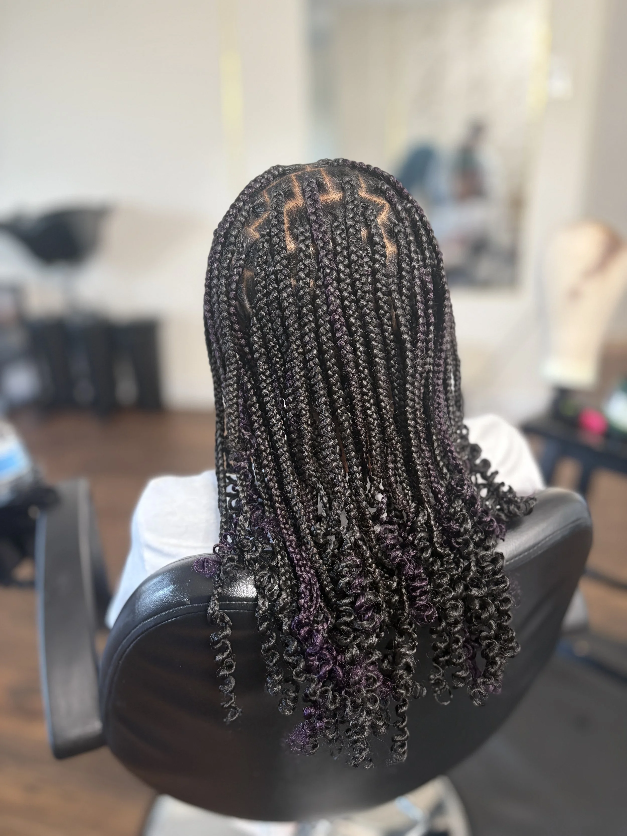 Knotless with curls 