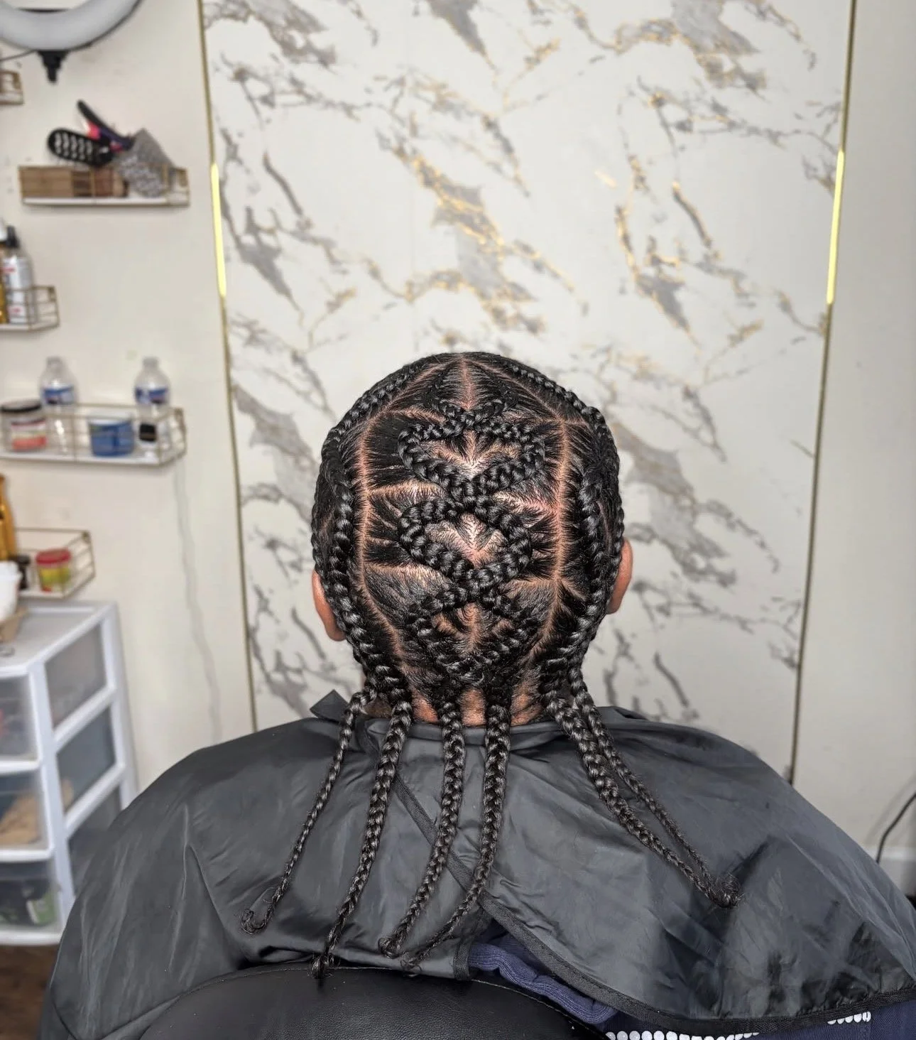 Stitch cornrow with design