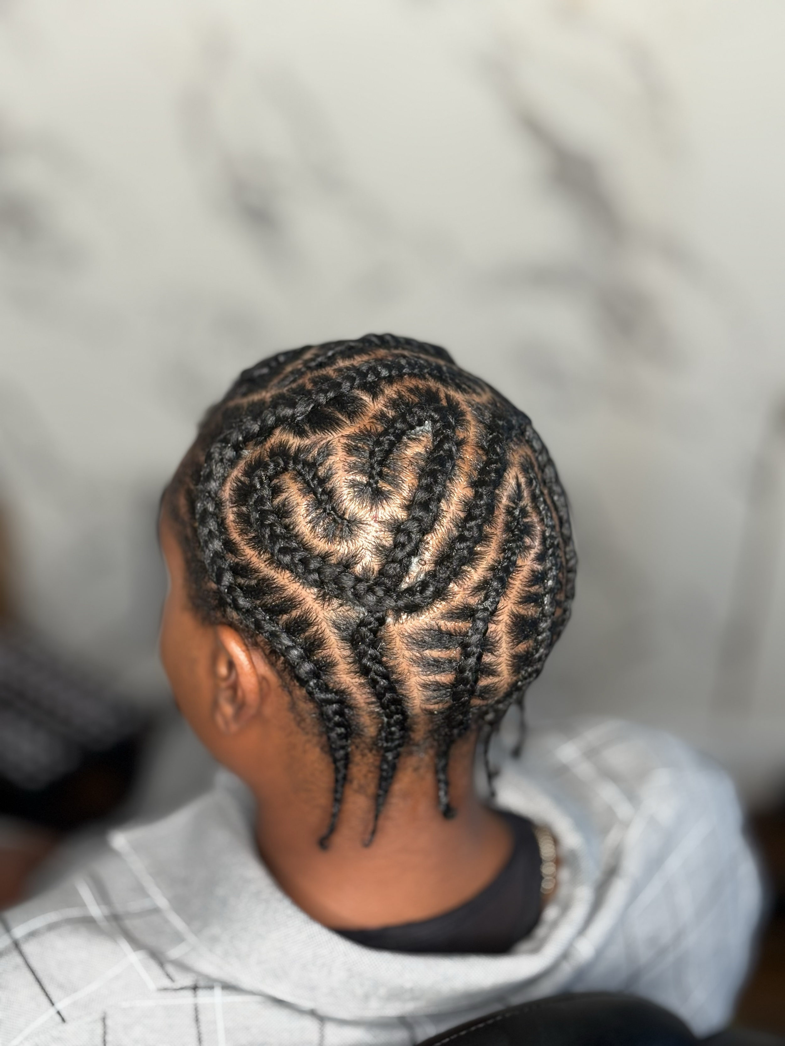 cornrow w/ design