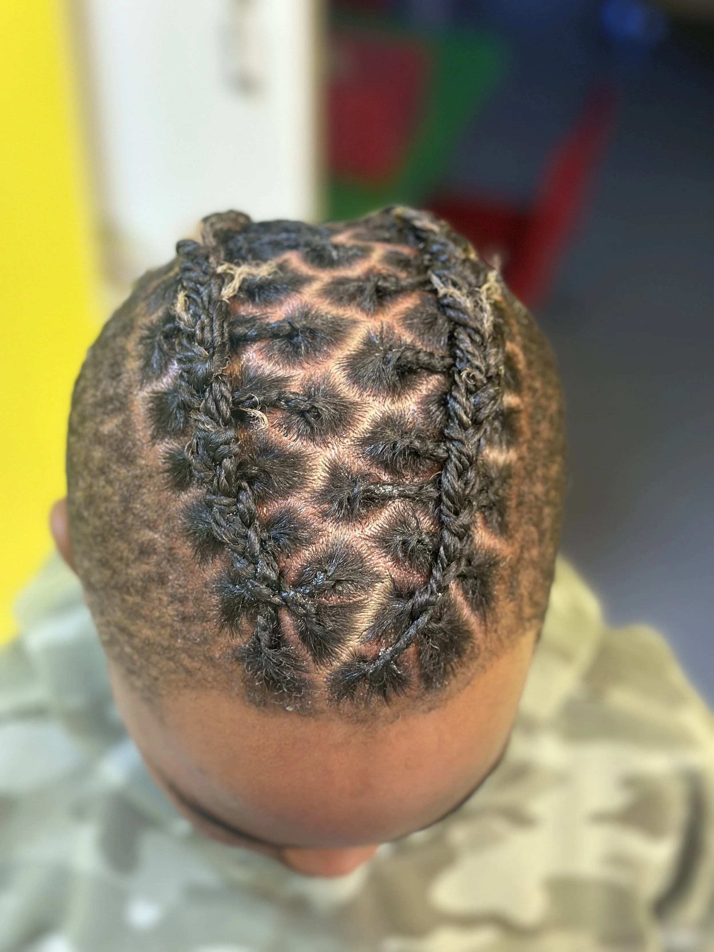 Two-strand twist into french braid 