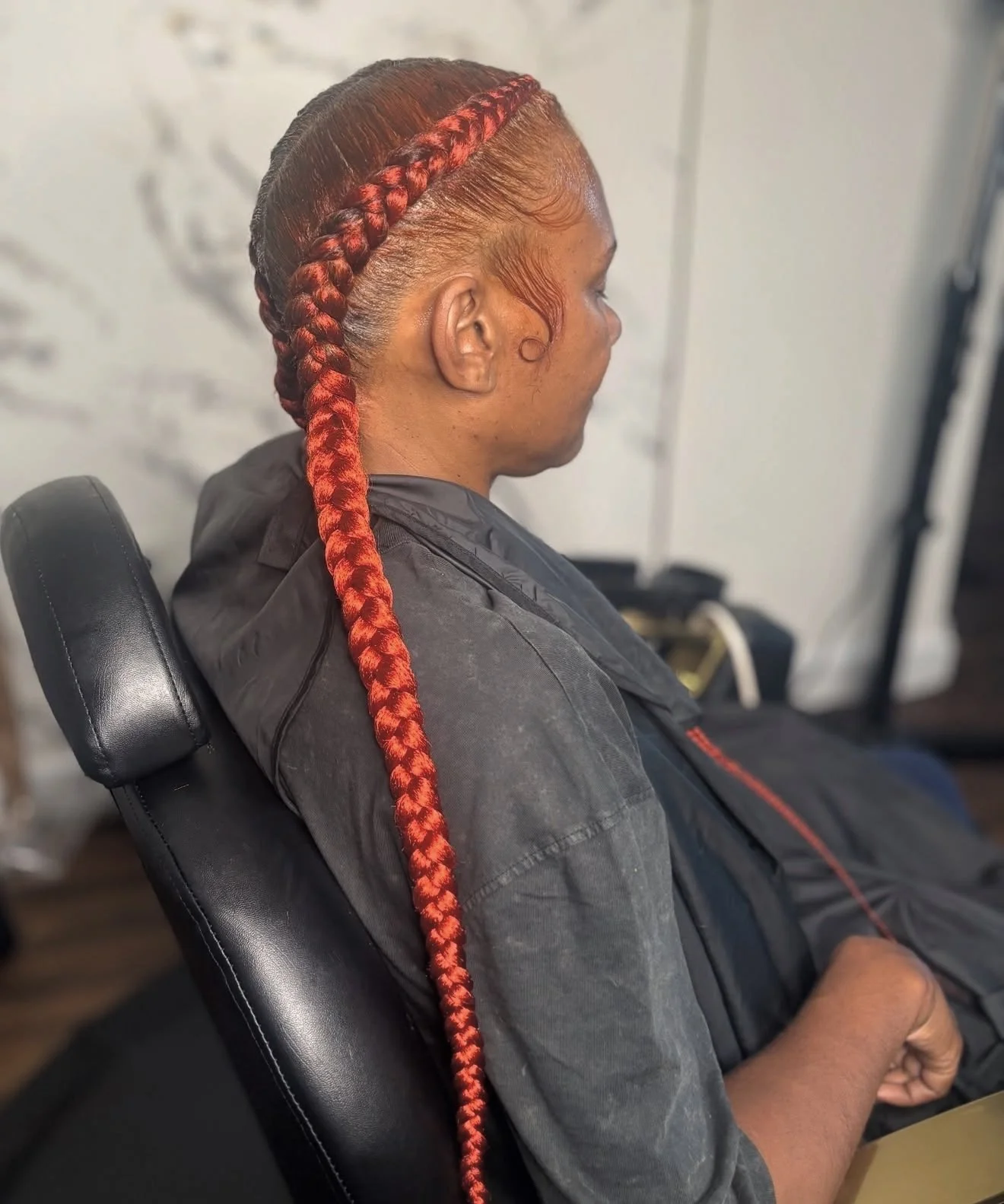 Two French braids 