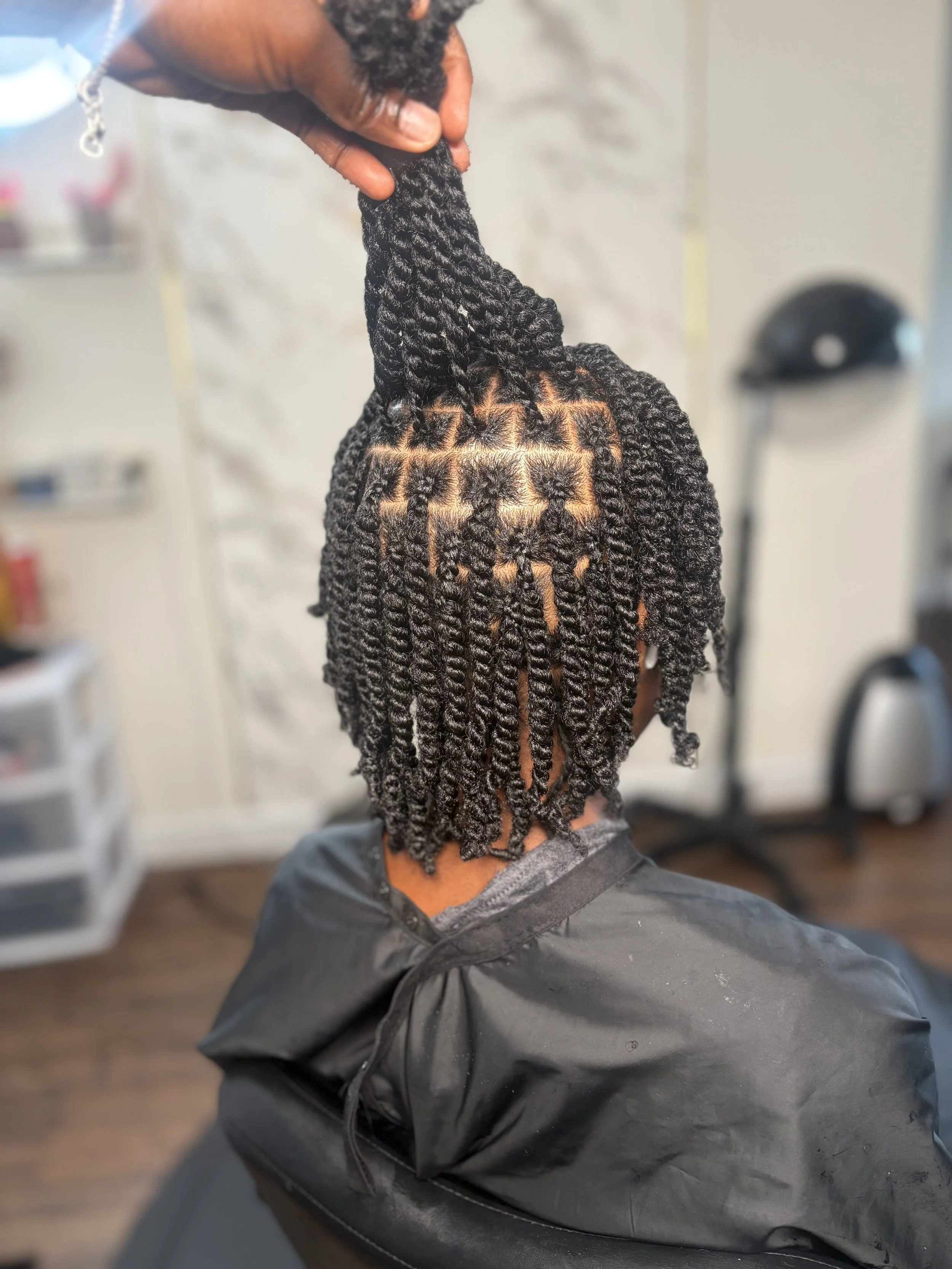 Freshly done two strand twist