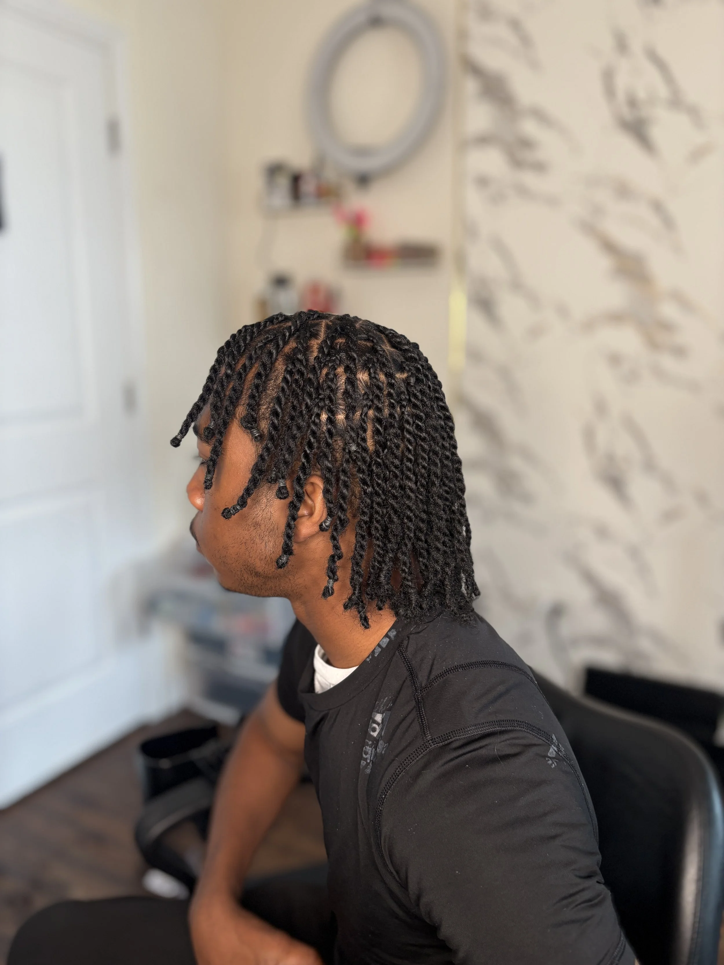 Two-strand twist with weave 