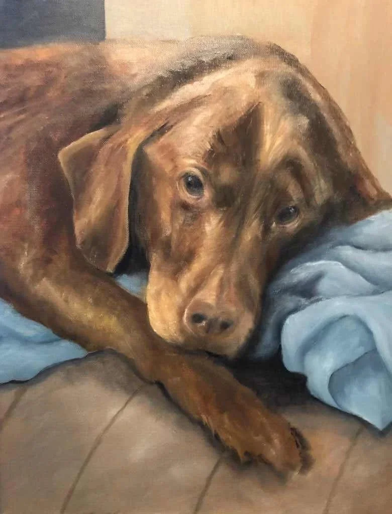 "Feeling Blue", Original Oil Painting 16" x 20"    (Sold)