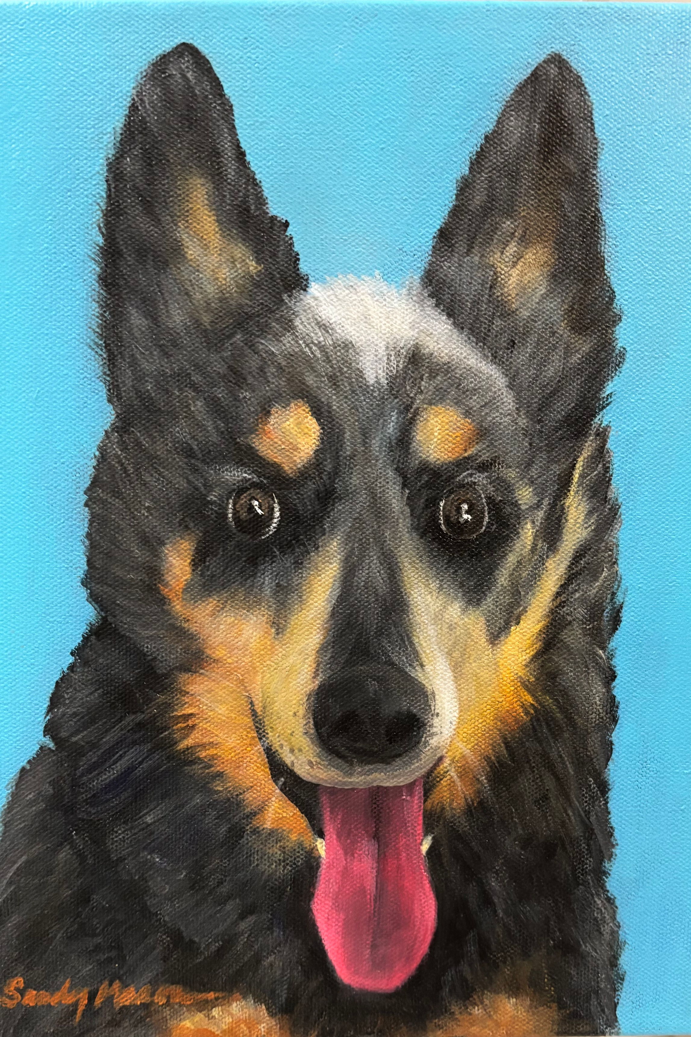 "Happy to See You", Original Acrylic Painting 
8" x 10"  (Sold)