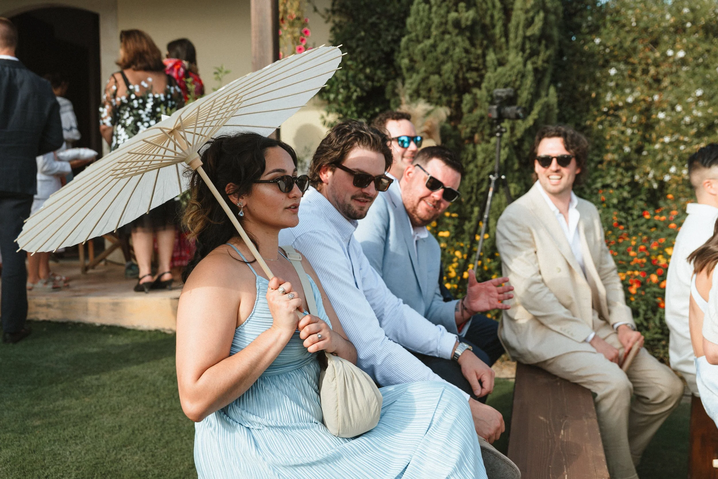 Elegant outdoor wedding reception at Roxani Estate in Crete
