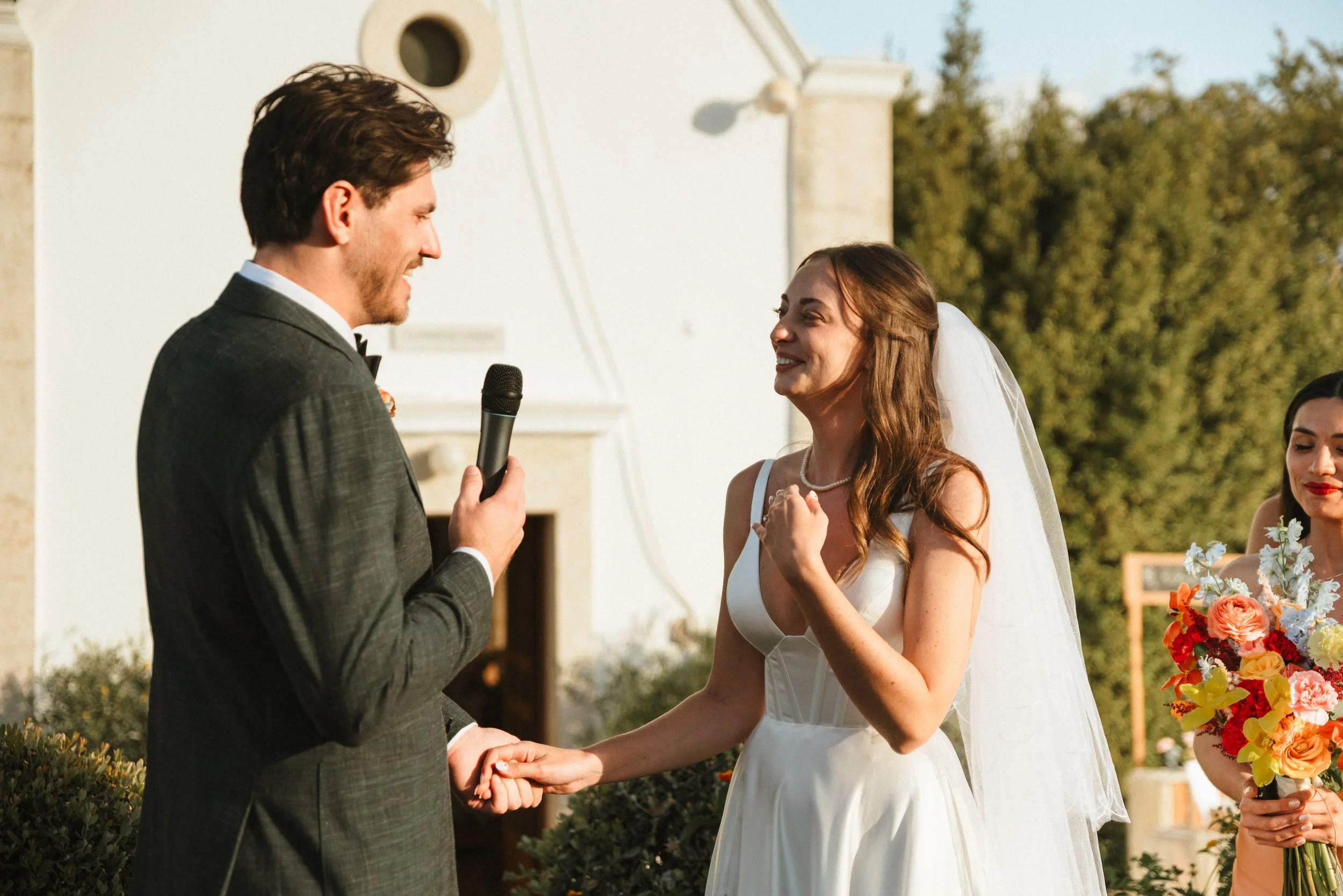 Documentary wedding photography in Greece capturing a couple naturally during their wedding day