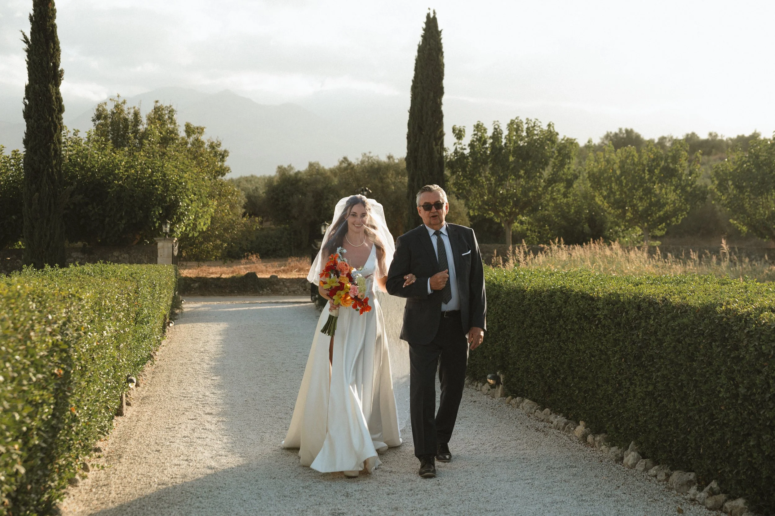 Documentary wedding photography capturing a natural moment in Crete