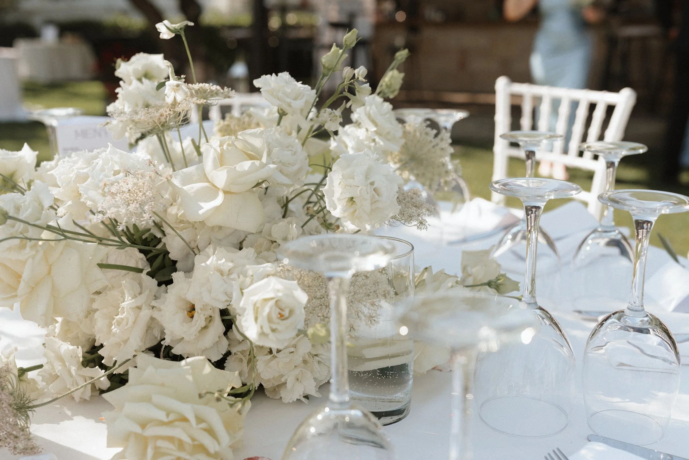 Halkidiki beach wedding setup at Pantazara Del Mare in Skioni