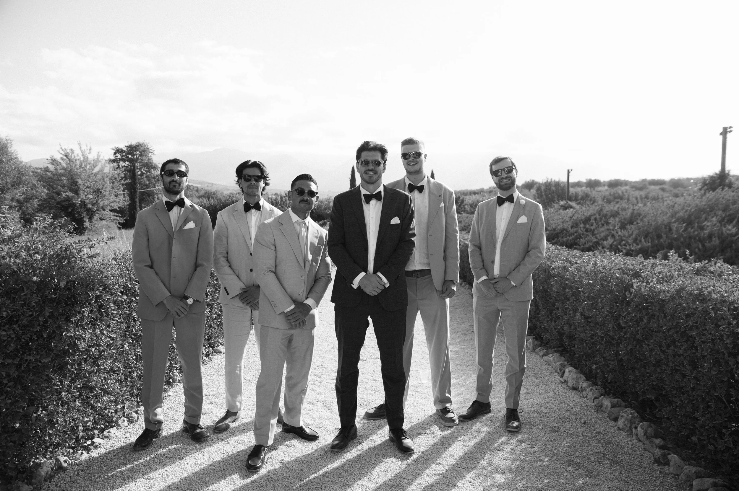 Groom portrait during a destination wedding in Crete, Greece