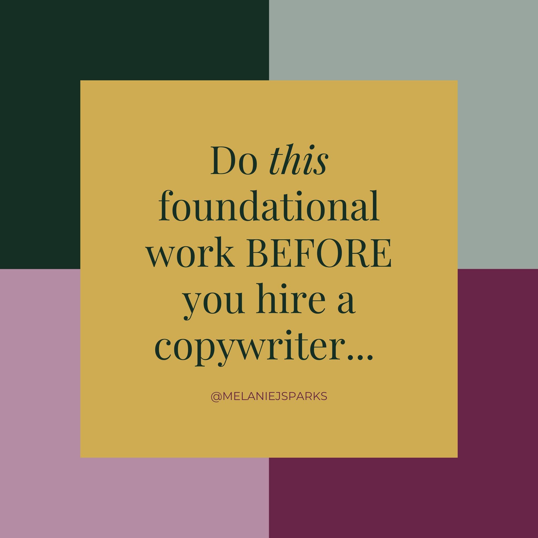 I keep seeing other service providers and coaches throw shade at copywriters.

Let me set the record straight.

Copywriting won't fix your messaging...

...if it's misaligned or missing altogether.

That's why you might consider hiring a copywriter w