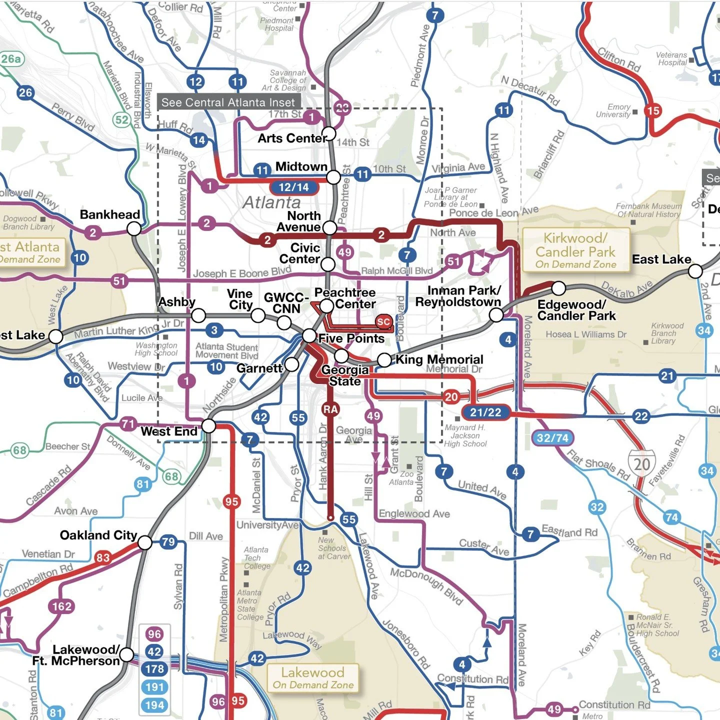 MARTA's interim CEO says the launch of the major redesign of the system's bus routes will no longer happen in 2025 as was previously announced. That's according to a new article at Atlanta News First.

The redesign reduces the number of routes while 