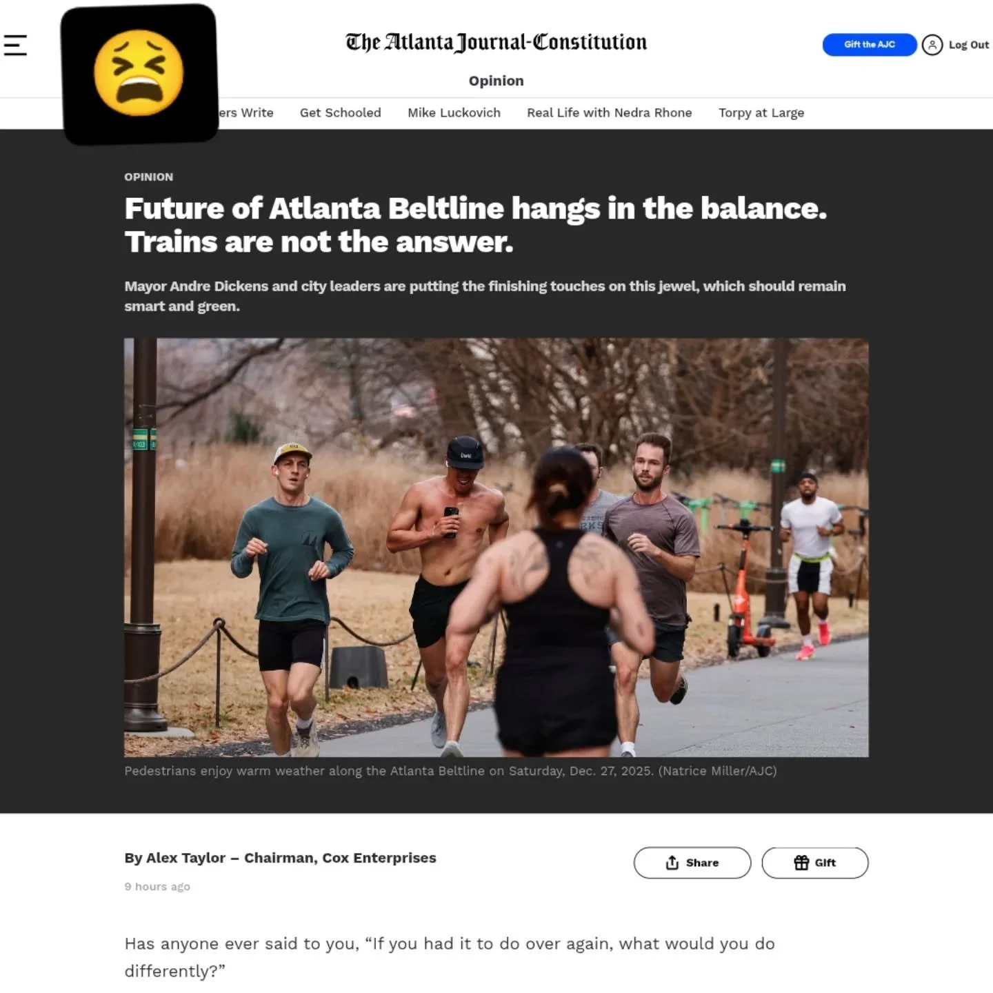 One of the biggest questions for this generation of Atlantans is this: will our city's elected leaders be swayed by the powerful, moneyed interests who want to kill Beltline rail (while keeping the gentrification machine going), or will they deliver 
