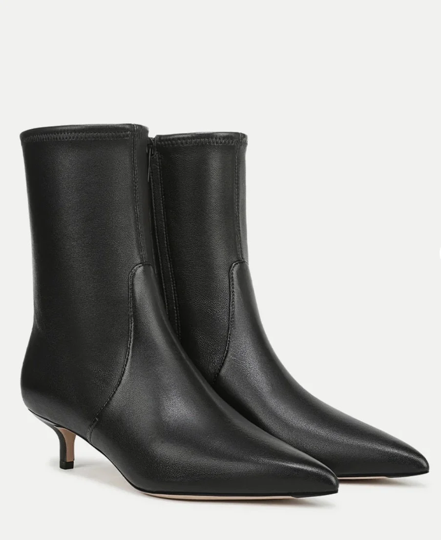 Veronica Beard Lisa Stretch kitten heel ankle boot