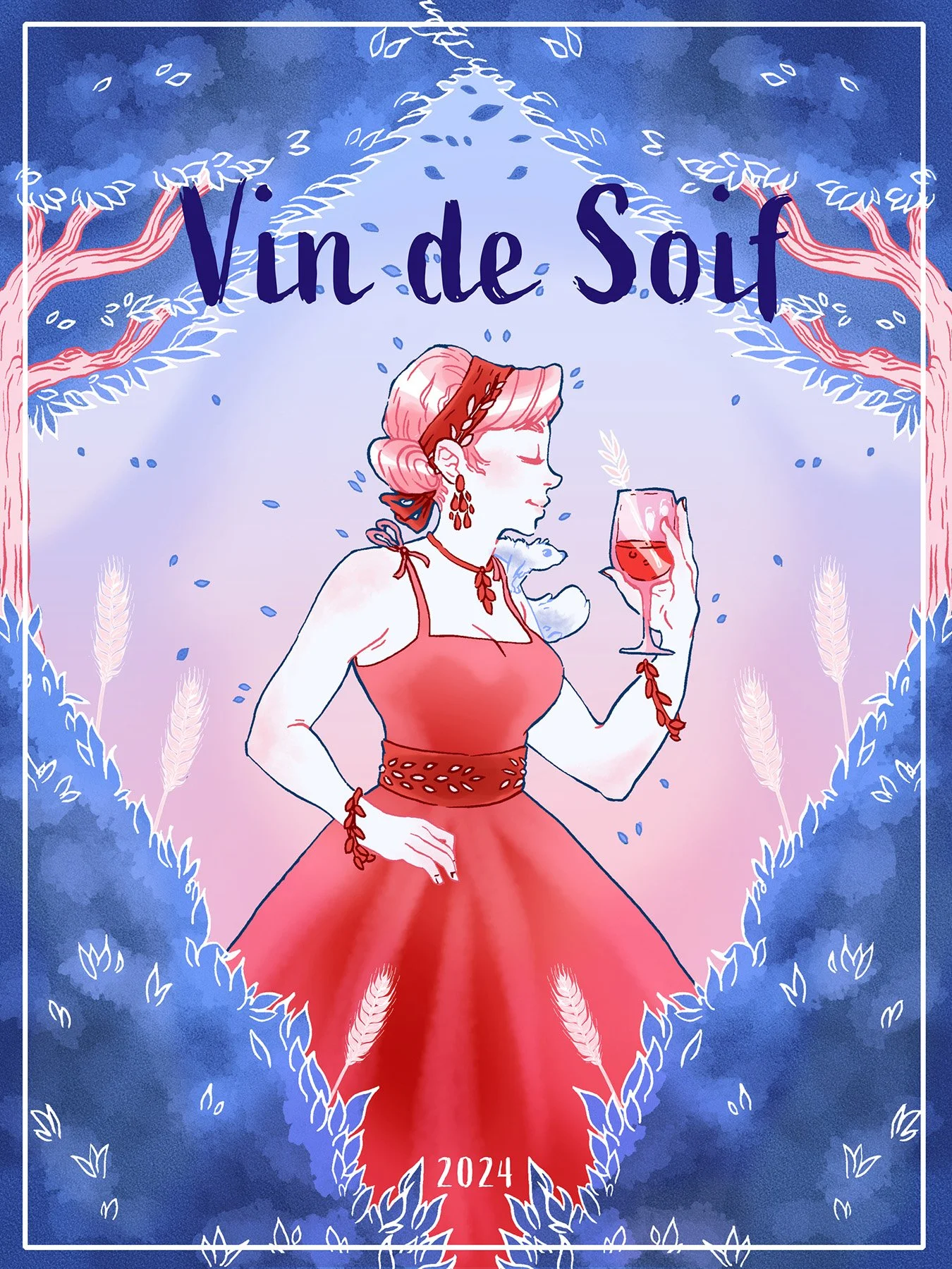 Vin de Soif Wine Label (August 2024) by Mole & Marble Studio