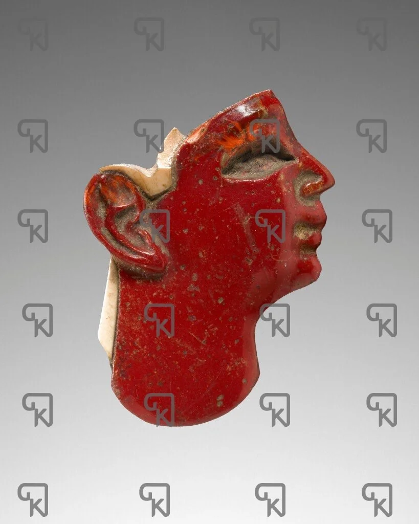 Ancient Egypt Head Inlay Red -Small