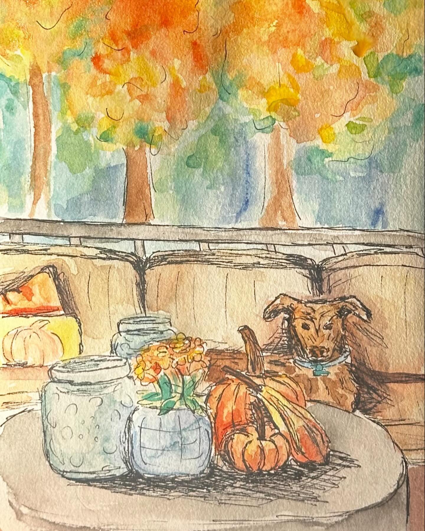 more of louie he is so paintable🎃

#sketchbook #drawing #dog #fall #watercolor