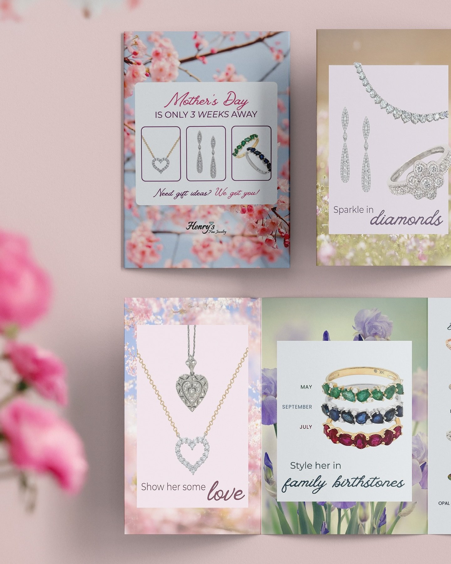 i loved these mother&rsquo;s day ads i did for work 💌🌷💍