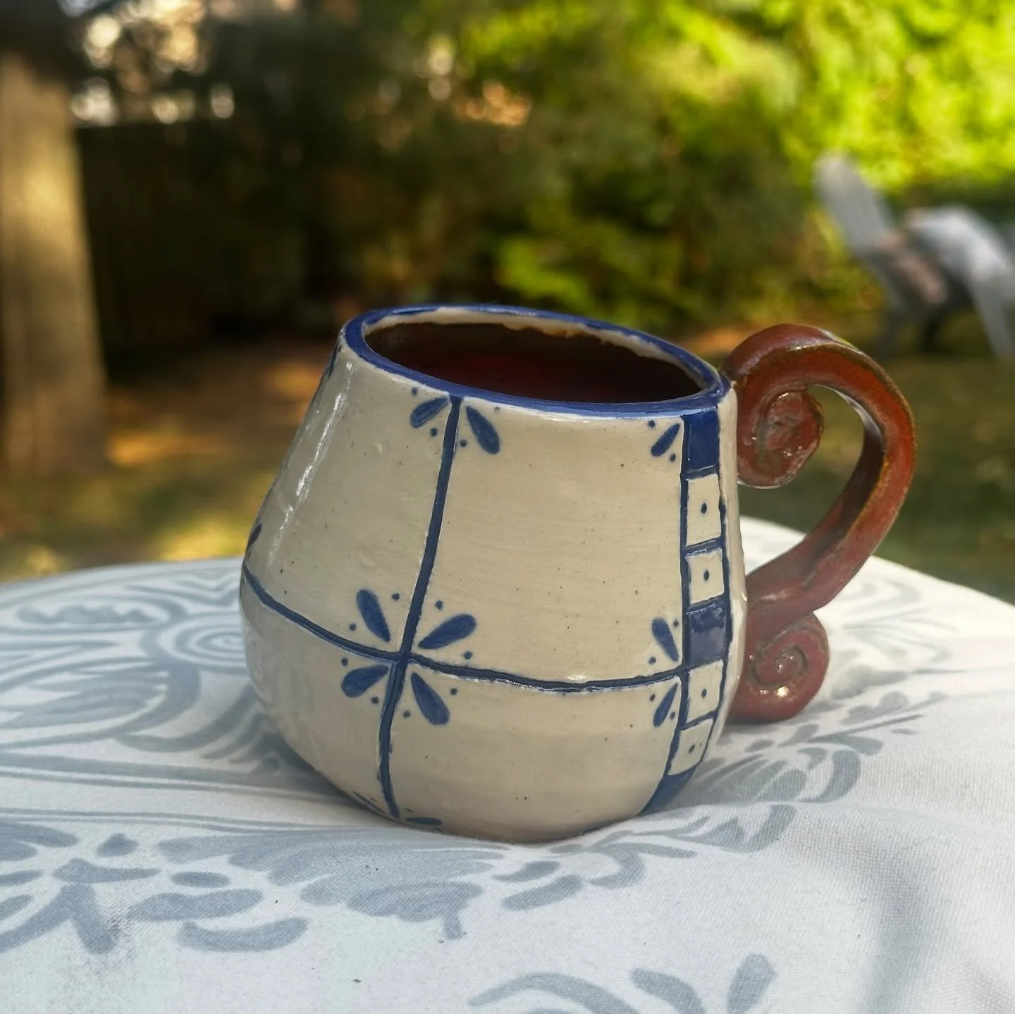tile mug &amp; wavy bowl 🌀🔷