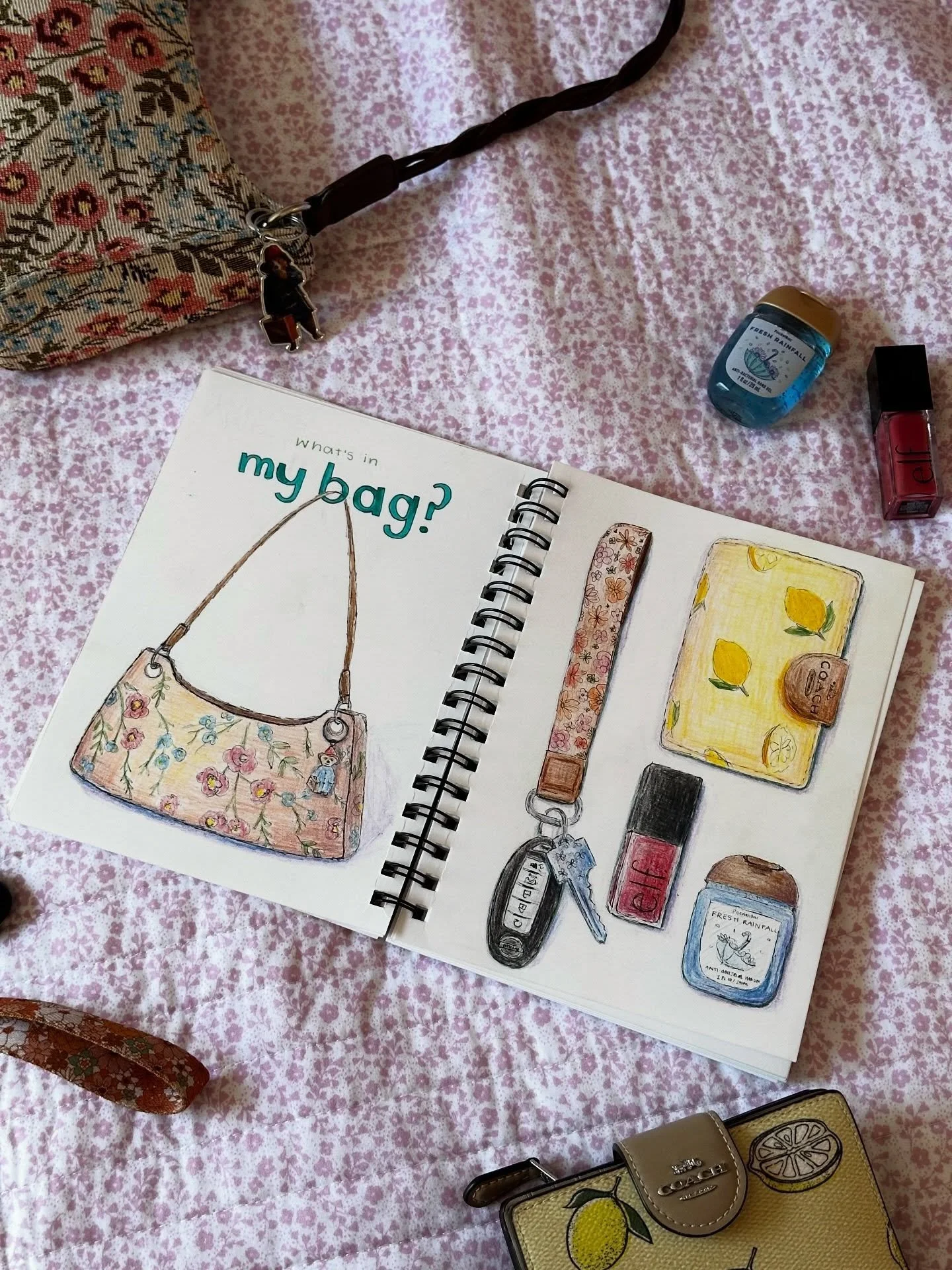 what&rsquo;s in my bag? 👜🌷🍋🫧