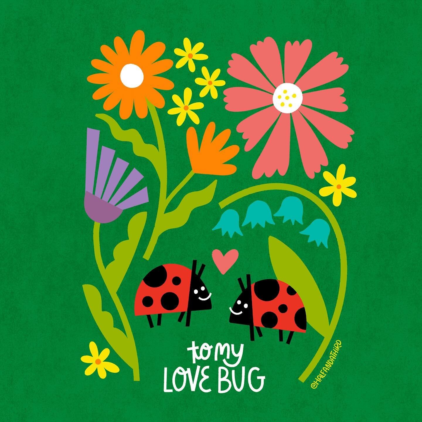 Busy Bugs
These little love bugs are about to get BUSY 😳🥰
My head is still in Valentine&rsquo;s mode, so for the #sweetspring2024 I wanted to draw some cute ladybugs nestled in their flower paradise. 

P.S. You can find these happy little love bugs