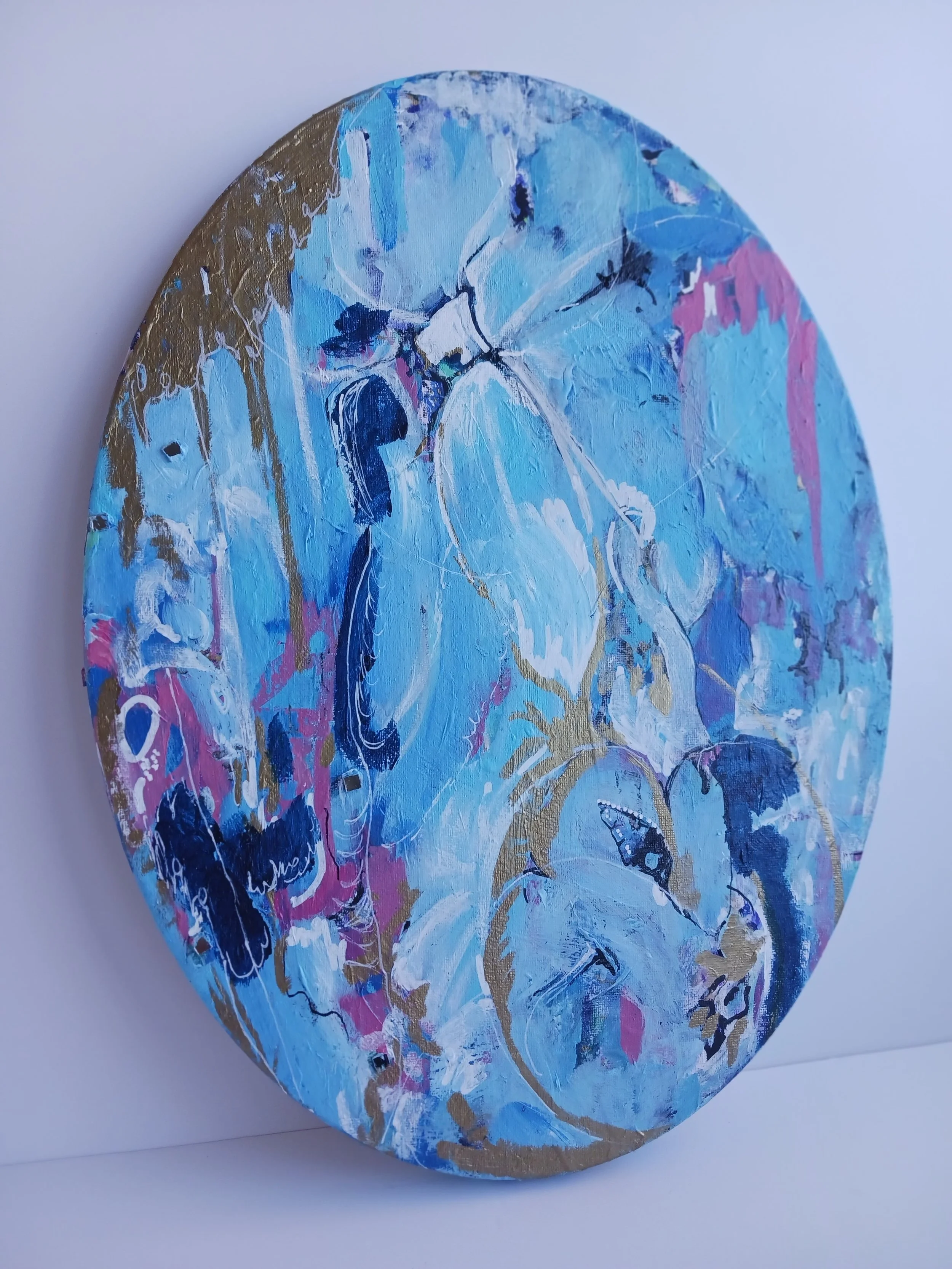 Wind Flower (Anemone)
12x 16
stretched canvas oil
mixed media (acrylic, ink, mirrors)