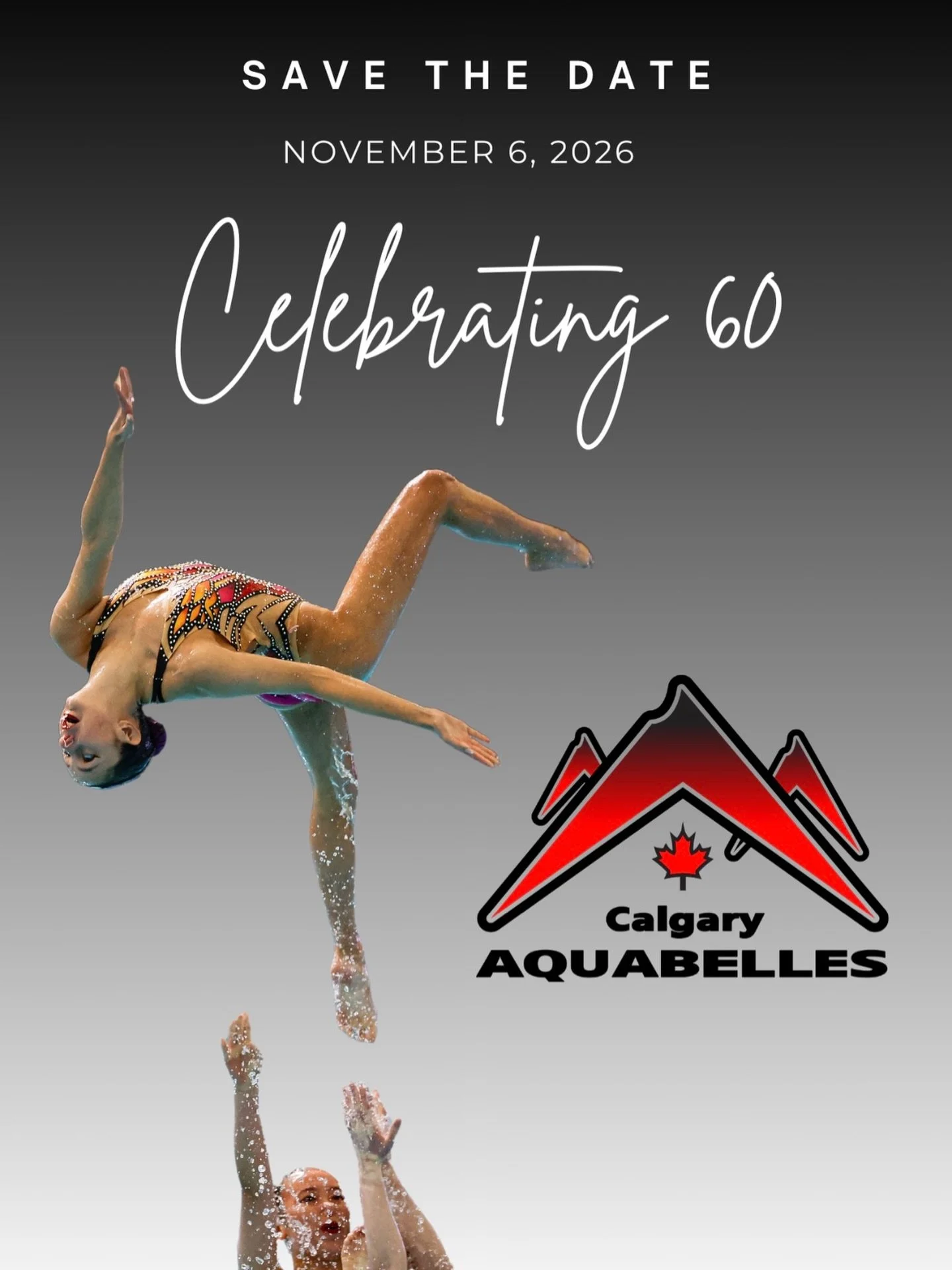 In 2026, the Calgary Aquabelles mark a major milestone &mdash; 60 years as the longest-running synchronized swimming club in Canada. 🏊&zwj;♀️ 🇨🇦 

Please save the date as we come together to celebrate our history, our community and the generations