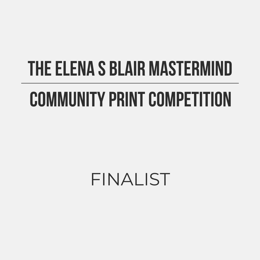 Elena S Blair Mastermind Community Print Competition Finalist badge