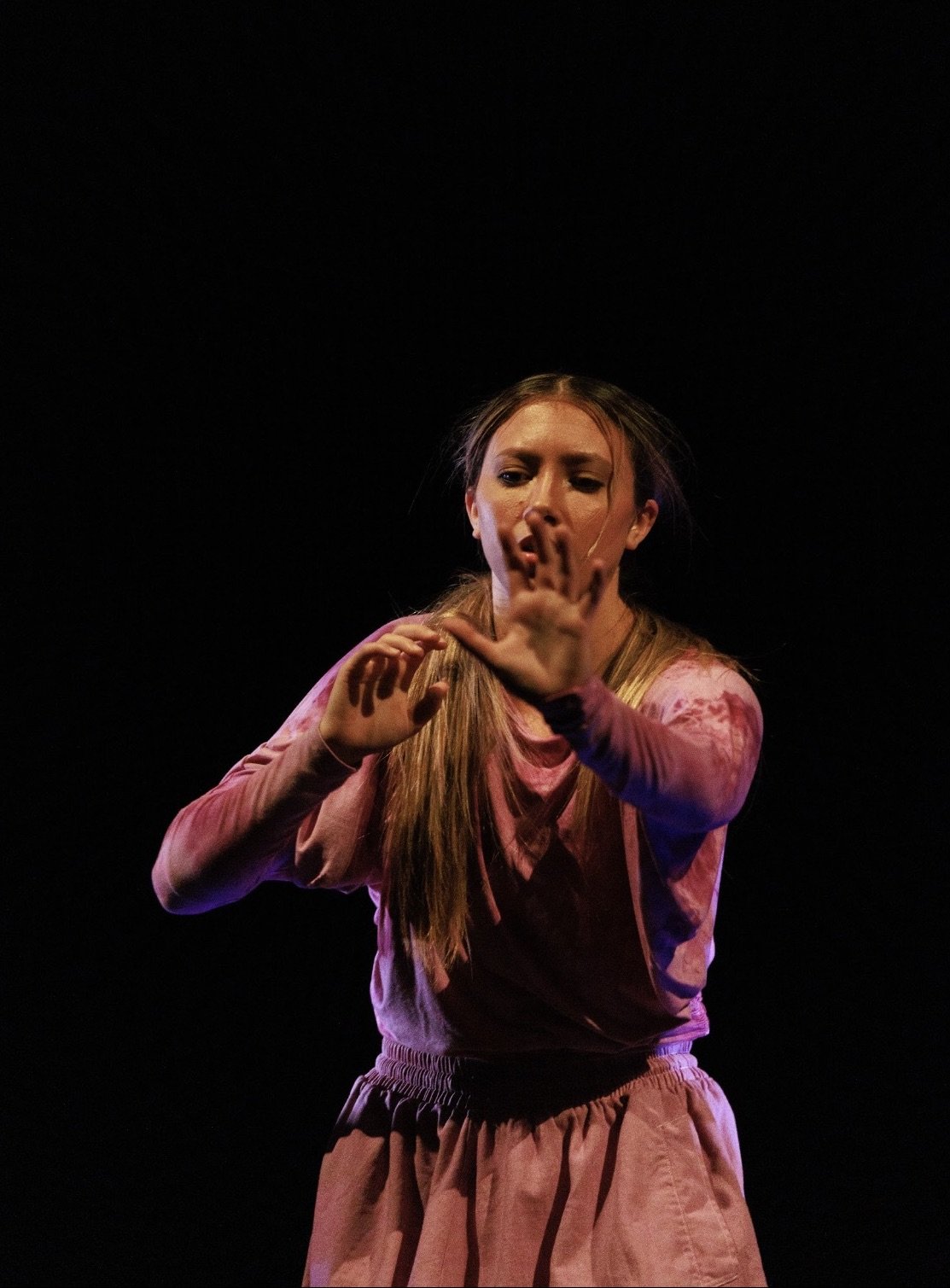 Photo by Jeremy Hogan from Schemas choreographed by Justin Sears-Watson (2022). Ruth N. Halls Theater, Bloomington, IN.